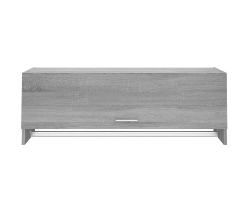 Armario madera contrachapada gris Sonoma 100x32,5x35 cm