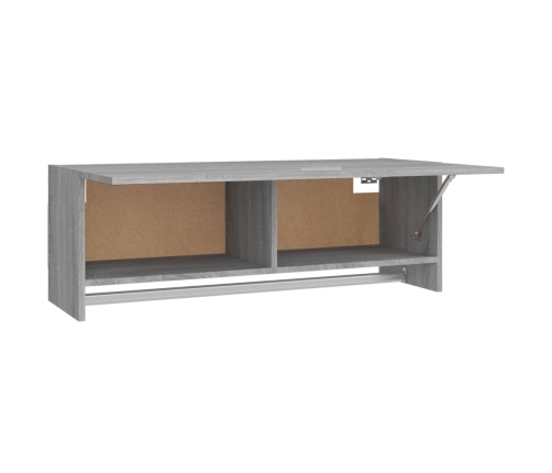 Armario madera contrachapada gris Sonoma 100x32,5x35 cm