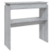 Mesa consola madera contrachapada gris Sonoma 80x30x80 cm