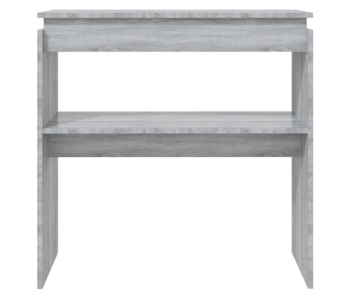 Mesa consola madera contrachapada gris Sonoma 80x30x80 cm