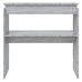 Mesa consola madera contrachapada gris Sonoma 80x30x80 cm