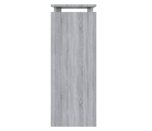 Mesa consola madera contrachapada gris Sonoma 80x30x80 cm