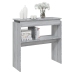 Mesa consola madera contrachapada gris Sonoma 80x30x80 cm