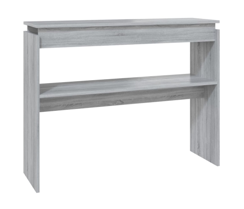 Mesa consola madera contrachapada gris Sonoma 102x30x80 cm