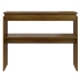 Mesa consola madera contrachapada roble marrón 102x30x80 cm