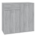 Aparador de madera contrachapada gris Sonoma 80x36x75 cm