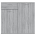 Aparador de madera contrachapada gris Sonoma 80x36x75 cm