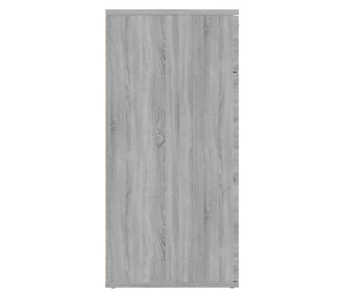 Aparador de madera contrachapada gris Sonoma 80x36x75 cm