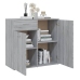 Aparador de madera contrachapada gris Sonoma 80x36x75 cm