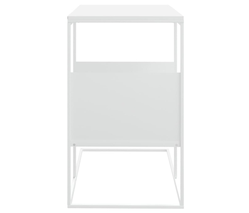 vidaXL Mesa auxiliar de madera contrachapada blanco 55x36x59,5 cm