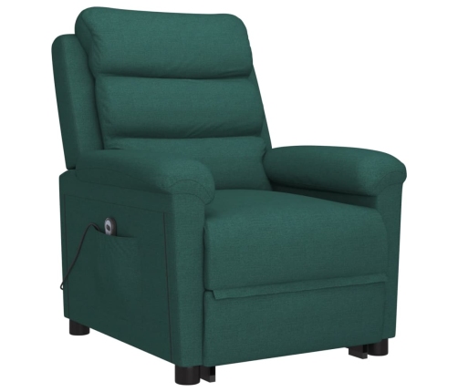 Sillón elevable tela verde oscuro