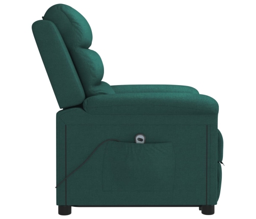 Sillón elevable tela verde oscuro