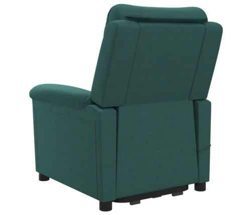 Sillón elevable tela verde oscuro