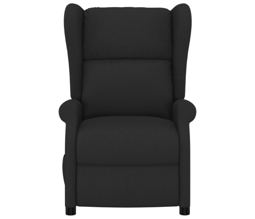 Sillón orejero reclinable eléctrico tela negro