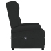 Sillón orejero reclinable eléctrico tela negro