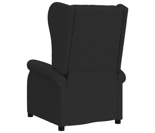 Sillón orejero reclinable eléctrico tela negro