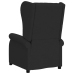 Sillón orejero reclinable eléctrico tela negro