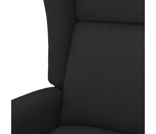 Sillón orejero reclinable eléctrico tela negro