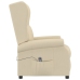 Sillón orejero reclinable eléctrico tela blanco crema