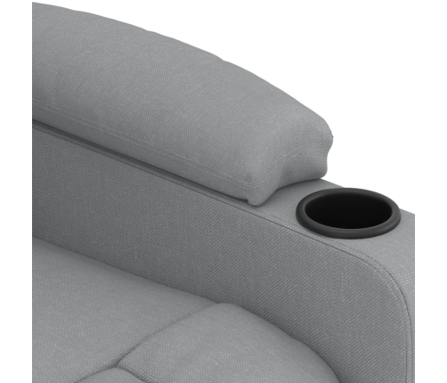 Sillón reclinable eléctrico tela gris claro