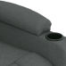 Sillón reclinable eléctrico de tela gris oscuro