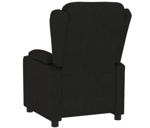 Sillón reclinable eléctrico de tela negro