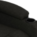 Sillón reclinable eléctrico de tela negro