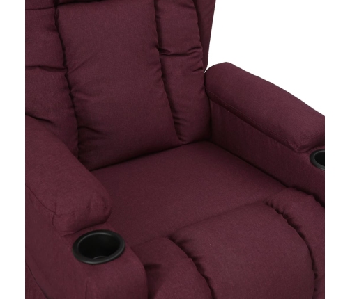 Sillón reclinable eléctrico tela color morado