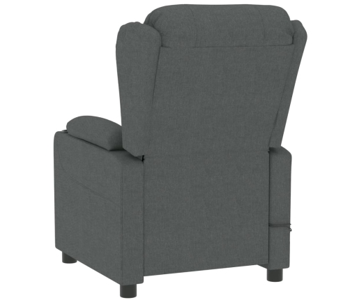 Sillón de masaje eléctrico tela gris oscuro