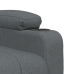 Sillón reclinable eléctrico de tela gris oscuro