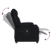 Sillón reclinable eléctrico de tela negro