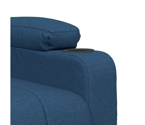 Sillón reclinable eléctrico tela azul