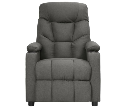 Sillón de masaje eléctrico tela gris oscuro