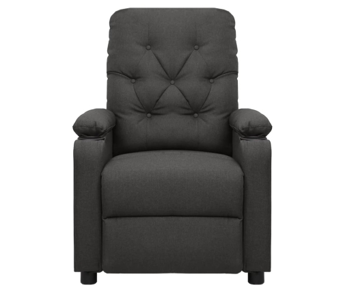 Sillón reclinable eléctrico de tela gris oscuro