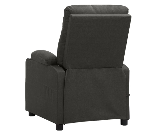 Sillón reclinable eléctrico de tela gris oscuro