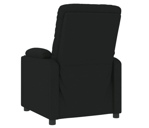 Sillón reclinable eléctrico de tela negro