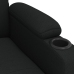 Sillón reclinable eléctrico de tela negro