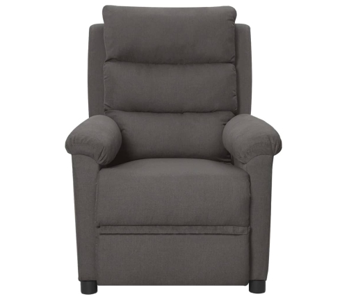 Sillón reclinable eléctrico de tela gris oscuro