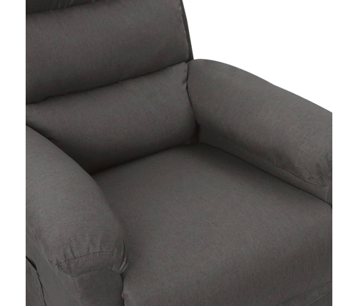 Sillón reclinable eléctrico de tela gris oscuro