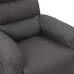 Sillón reclinable eléctrico de tela gris oscuro