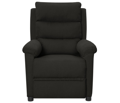 Sillón reclinable eléctrico de tela negro