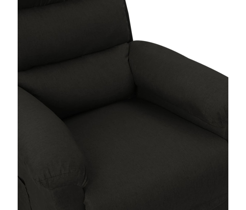 Sillón reclinable eléctrico de tela negro