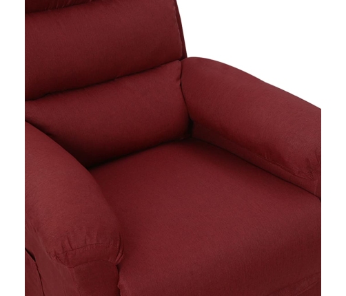 Sillón reclinable eléctrico tela rojo tinto