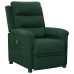 Sillón reclinable eléctrico tela verde oscuro