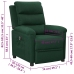 Sillón reclinable eléctrico tela verde oscuro