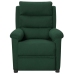 Sillón reclinable eléctrico tela verde oscuro