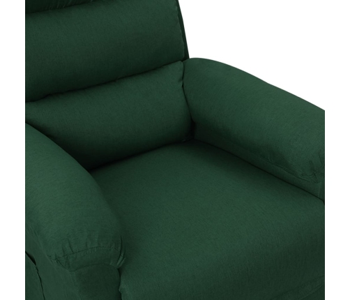 Sillón reclinable eléctrico tela verde oscuro