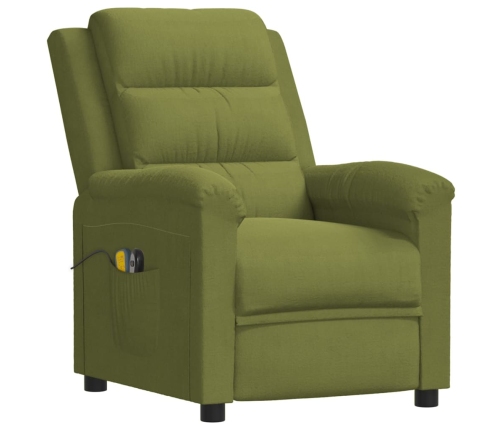 Sillón de masaje eléctrico terciopelo verde claro