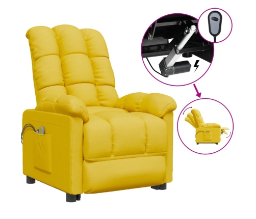 Sillón de masaje eléctrico tela amarillo