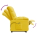 Sillón de masaje eléctrico tela amarillo